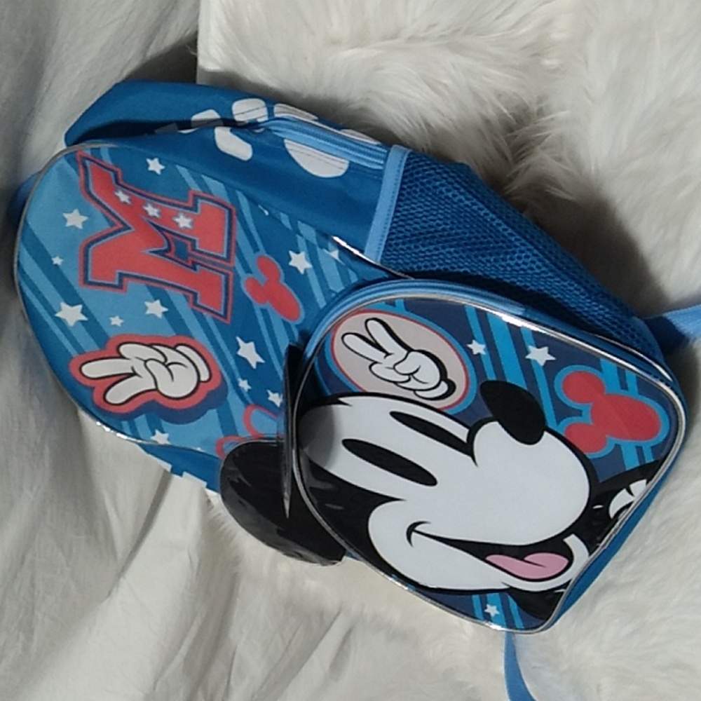 (#47) FLASH SALE! NWT Mickey Backpack W Padded Laptop Sleeve Water Resistant - Picture 4 of 12